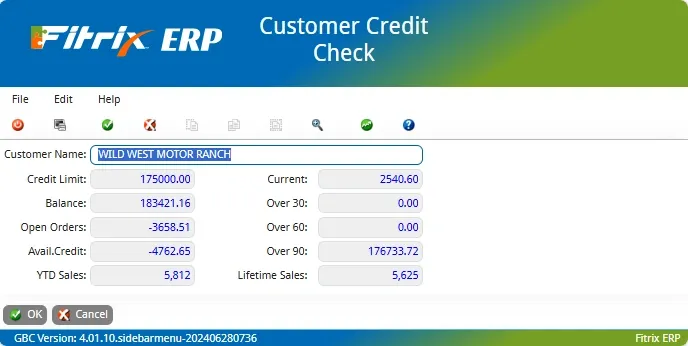 customer credit check