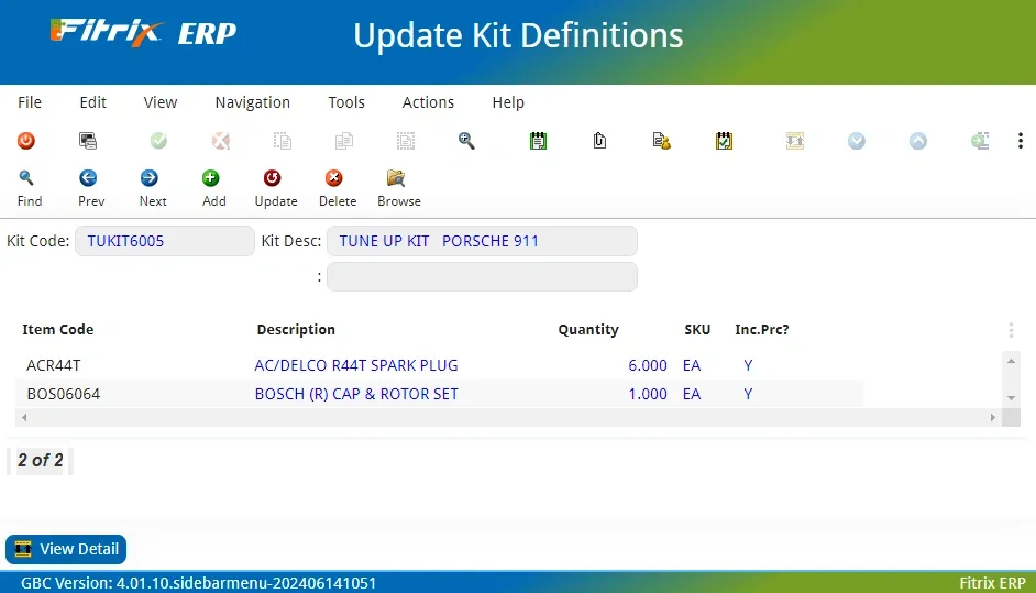 Update Kit Definitions